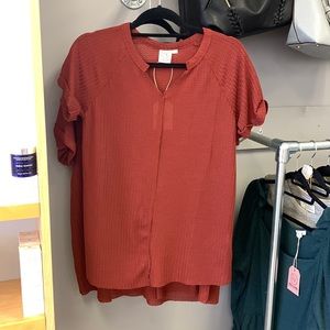 Rust color short sleeve shirt